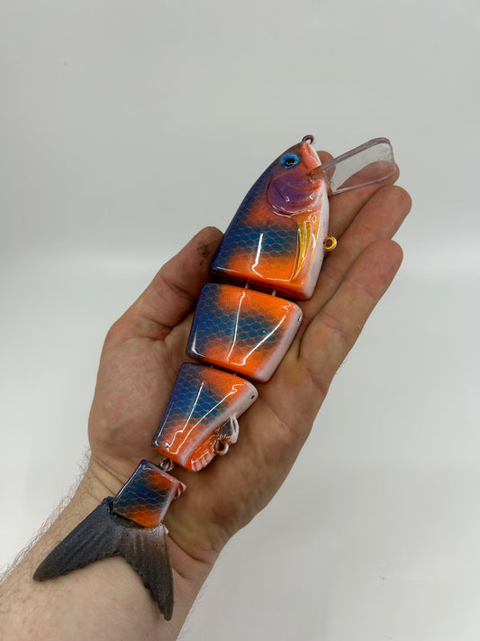 8" Bibbed Swimbait Blue Waffle