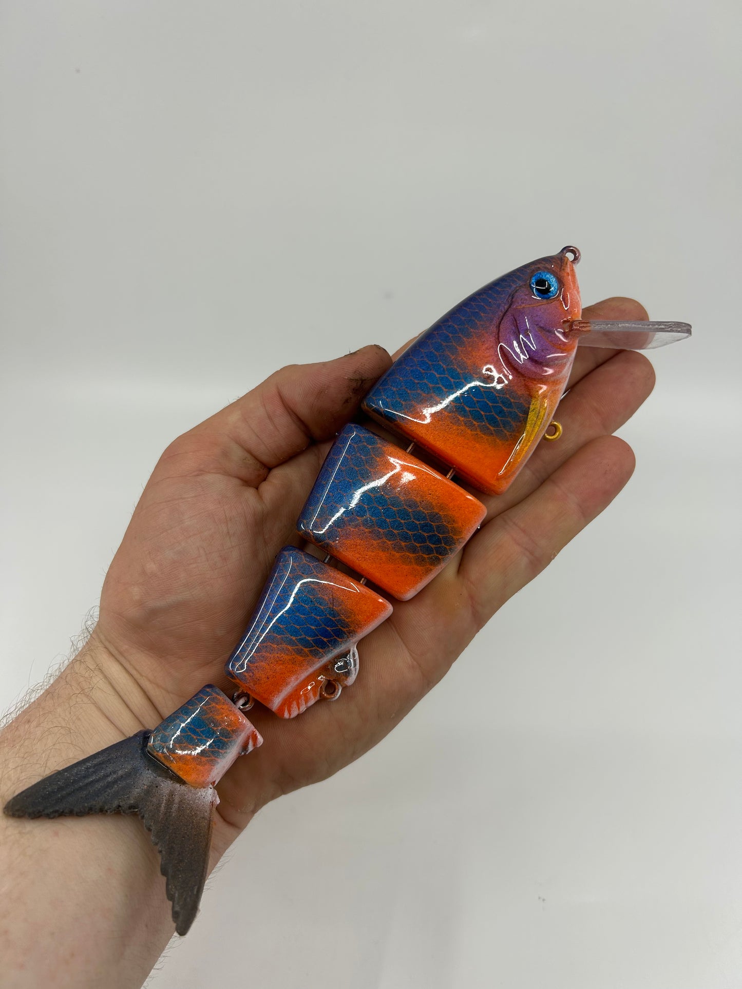 8" Bibbed Swimbait Blue Waffle